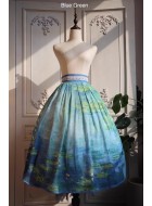 Cyans Qing Monet's Water Lilies Skirt(3 Colours/Full Payment Without Shipping)